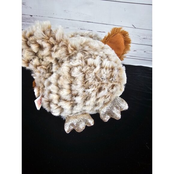 TY Beanie Boos - PERCY the Barn Owl Brown Glitter Eyes Stuffed Animal Toy‎ Plush - Picture 10 of 11